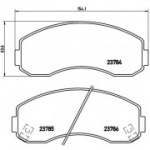 Piduriklotsi komplekt, ketaspidur BREMBO P 99 003