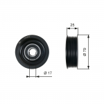 Seade ja juhtrull, soonrihm GATES T36420