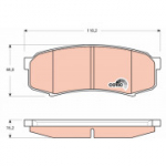 Piduriklotsi komplekt, ketaspidur TRW GDB3464