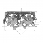 Ventilaator, mootorijahutus NRF 47036