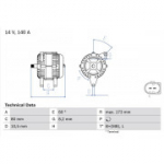 Generaator BOSCH 0 986 049 950