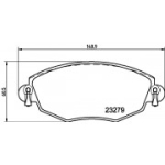 Piduriklotsi komplekt, ketaspidur HELLA 8DB 355 009-071