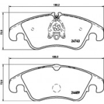 Piduriklotsi komplekt, ketaspidur HELLA 8DB 355 013-751