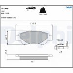 Piduriklotsi komplekt, ketaspidur DELPHI LP1949