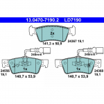 Piduriklotsi komplekt, ketaspidur ATE 13.0470-7190.2