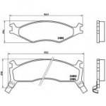 Piduriklotsi komplekt, ketaspidur BREMBO P 30 006