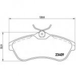Piduriklotsi komplekt, ketaspidur BREMBO P 61 075