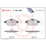 Piduriklotsi komplekt, ketaspidur BREMBO P 59 043