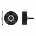 Seade ja juhtrull, soonrihm GATES T36089