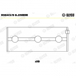 V&auml;ntv&otilde;lli laager GLYCO H1043/5 0.25mm