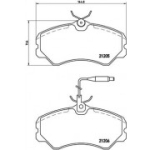 Piduriklotsi komplekt, ketaspidur BREMBO P 23 023