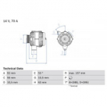 Generaator BOSCH 0 986 039 760