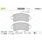 Piduriklotsi komplekt, ketaspidur VALEO 302268