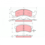 Piduriklotsi komplekt, ketaspidur TRW GDB4054