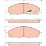Piduriklotsi komplekt, ketaspidur TRW GDB3466