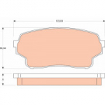 Piduriklotsi komplekt, ketaspidur TRW GDB3490