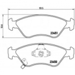 Piduriklotsi komplekt, ketaspidur BREMBO P 30 007