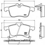 Piduriklotsi komplekt, ketaspidur BREMBO P 59 045