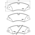 Piduriklotsi komplekt, ketaspidur BREMBO P 44 022