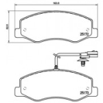 Piduriklotsi komplekt, ketaspidur BREMBO P 68 061