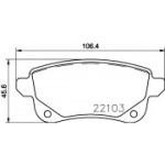 Piduriklotsi komplekt, ketaspidur BREMBO P 68 064