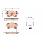 Piduriklotsi komplekt,ketaspidur TRW GDB2203