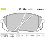Piduriklotsi komplekt,ketaspidur VALEO 301324