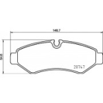 Piduriklotsi komplekt, ketaspidur BREMBO P 50 155