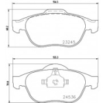 Piduriklotsi komplekt, ketaspidur HELLA 8DB 355 009-101