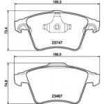 Piduriklotsi komplekt, ketaspidur HELLA 8DB 355 013-821