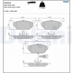 Piduriklotsi komplekt, ketaspidur DELPHI LP1514