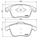 Piduriklotsi komplekt, ketaspidur BREMBO P 61 117