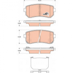 Piduriklotsi komplekt, ketaspidur TRW GDB3474