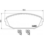 Piduriklotsi komplekt,ketaspidur BREMBO P 28 049
