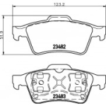 Piduriklotsi komplekt, ketaspidur HELLA 8DB 355 009-121