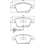 Piduriklotsi komplekt, ketaspidur HELLA 8DB 355 013-861