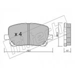 Piduriklotsi komplekt, ketaspidur fri.tech. 442.0