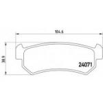 Piduriklotsi komplekt, ketaspidur BREMBO P 10 001