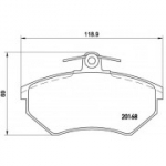 Piduriklotsi komplekt, ketaspidur BREMBO P 85 011