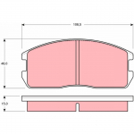 Piduriklotsi komplekt, ketaspidur TRW GDB365