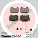 Piduriklotsi komplekt, ketaspidur ZIMMERMANN 23157.160.2