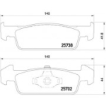 Piduriklotsi komplekt, ketaspidur BREMBO P 68 060