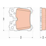 Piduriklotsi komplekt, ketaspidur TRW GDB3475