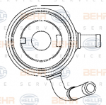 &Otilde;liradiaator, mootori&otilde;li HELLA 8MO 376 797-111