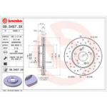 Piduriketas BREMBO 09.5457.3X