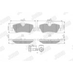 Piduriklotsi komplekt, ketaspidur JURID 573763J