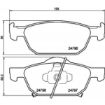 Piduriklotsi komplekt, ketaspidur HELLA 8DB 355 013-891