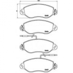 Piduriklotsi komplekt, ketaspidur BREMBO P 56 042