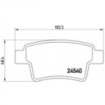 Piduriklotsi komplekt, ketaspidur BREMBO P 61 085
