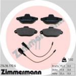 Piduriklotsi komplekt, ketaspidur ZIMMERMANN 21436.170.6